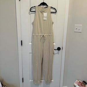 Zara Beige Jumpsuit with Tags